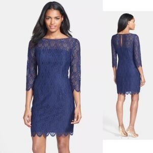 Lilly Pulitzer Navy Long Sleeve Lace Dress